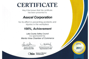 Aexcel Receives Safety Award | Aexcel
