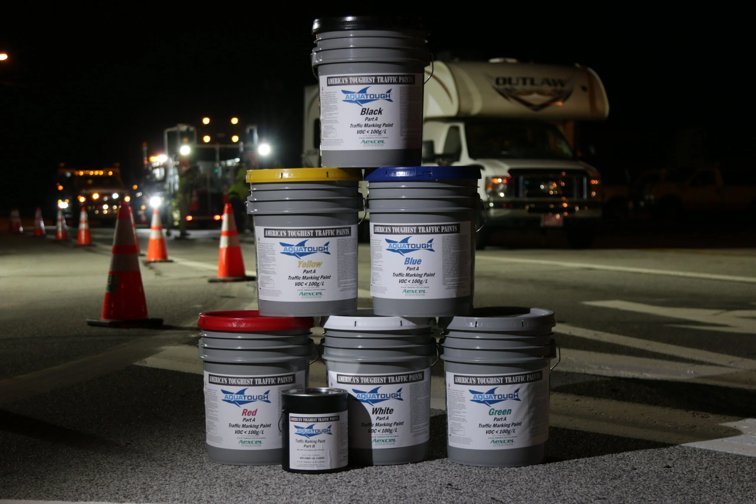 Stack of AquaTough Paint Buckets
