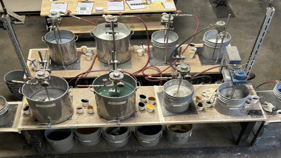 Failing paint coating